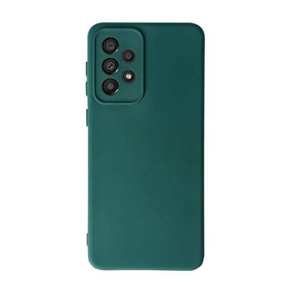 Husa Safe Flex compatibila cu Samsung Galaxy A73 5G, Comando Fonix, Design Slim flexibil, Interior captusit cu microfibra, Anti soc, Silicon moale, Textura cu finisaj mat, Antiaderent, Verde inchis