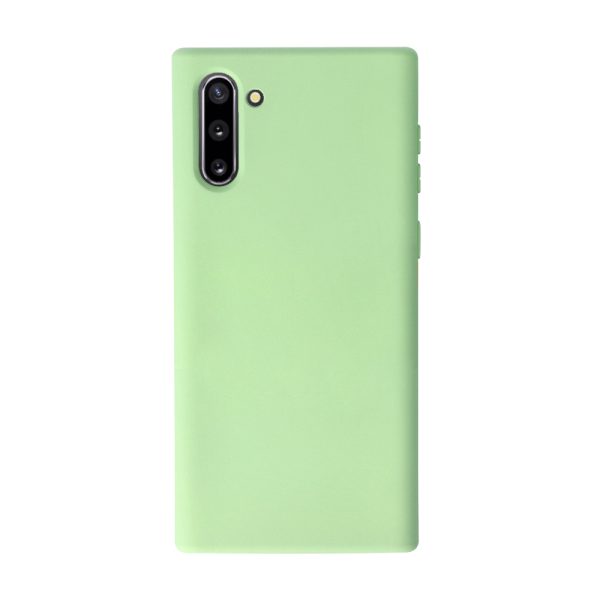 Husa Safe Flex compatibila cu Samsung Galaxy Note 10, Comando Fonix, Design Slim flexibil, Interior captusit cu microfibra, Anti soc, Silicon moale, Textura cu finisaj mat, Antiaderent, Verde deschis