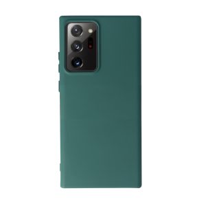 Husa Safe Flex compatibila cu Samsung Galaxy Note 20 Ultra, Comando Fonix, Design Slim flexibil, Interior captusit cu microfibra, Anti soc, Silicon moale, Textura cu finisaj mat, Antiaderent, Verde inchis