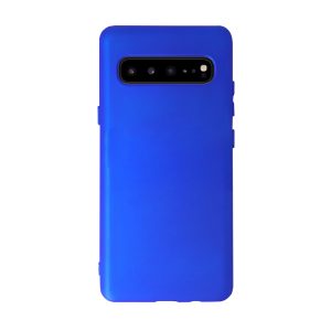 Husa Safe Flex compatibila cu Samsung Galaxy S10 5G, Comando Fonix, Design Slim flexibil, Interior captusit cu microfibra, Anti soc, Silicon moale, Textura cu finisaj mat, Antiaderent, Albastru electric