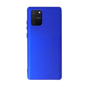 Husa Safe Flex compatibila cu Samsung Galaxy S10 Lite, Comando Fonix, Design Slim flexibil, Interior captusit cu microfibra, Anti soc, Silicon moale, Textura cu finisaj mat, Antiaderent, Albastru electric