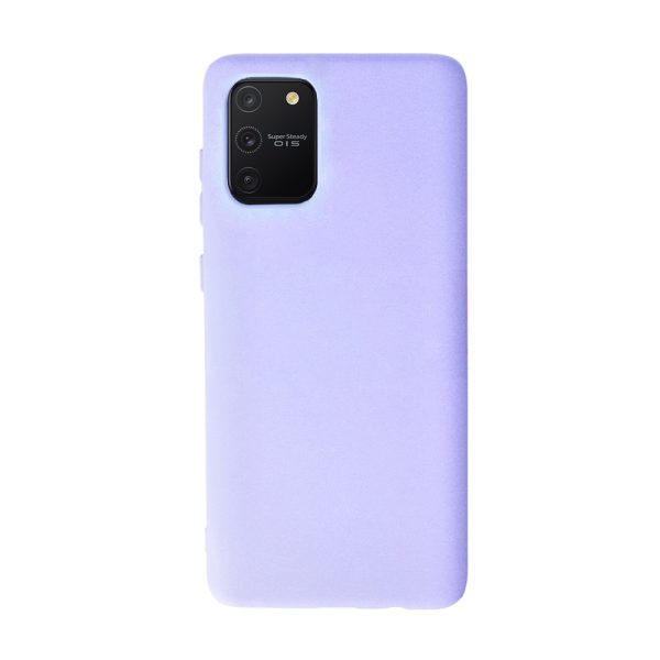 Husa Safe Flex compatibila cu Samsung Galaxy S10 Lite, Comando Fonix, Design Slim flexibil, Interior captusit cu microfibra, Anti soc, Silicon moale, Textura cu finisaj mat, Antiaderent, Lila