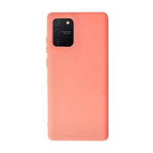 Husa Safe Flex compatibila cu Samsung Galaxy S10 Lite, Comando Fonix, Design Slim flexibil, Interior captusit cu microfibra, Anti soc, Silicon moale, Textura cu finisaj mat, Antiaderent, Piersica