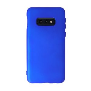 Husa Safe Flex compatibila cu Samsung Galaxy S10e, Comando Fonix, Design Slim flexibil, Interior captusit cu microfibra, Anti soc, Silicon moale, Textura cu finisaj mat, Antiaderent, Albastru electric