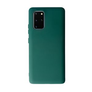 Husa Safe Flex compatibila cu Samsung Galaxy S20 Plus, Comando Fonix, Design Slim flexibil, Interior captusit cu microfibra, Anti soc, Silicon moale, Textura cu finisaj mat, Antiaderent, Verde inchis