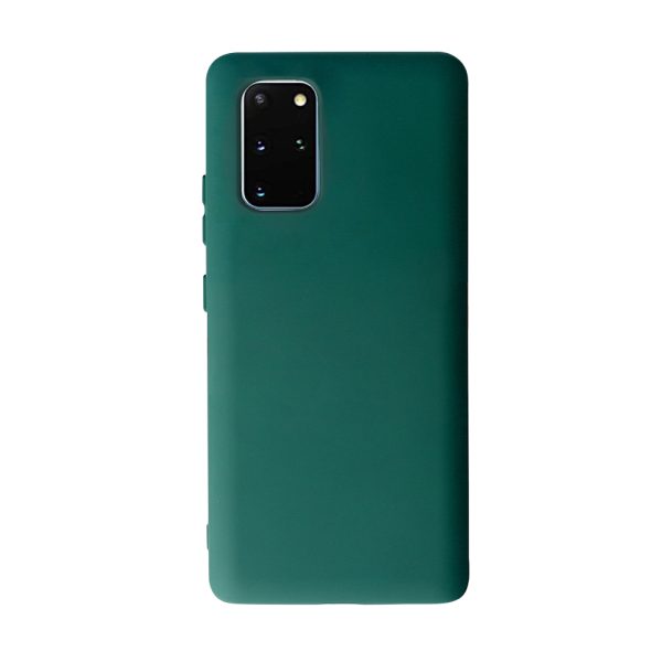 Husa Safe Flex compatibila cu Samsung Galaxy S20 Plus, Comando Fonix, Design Slim flexibil, Interior captusit cu microfibra, Anti soc, Silicon moale, Textura cu finisaj mat, Antiaderent, Verde inchis