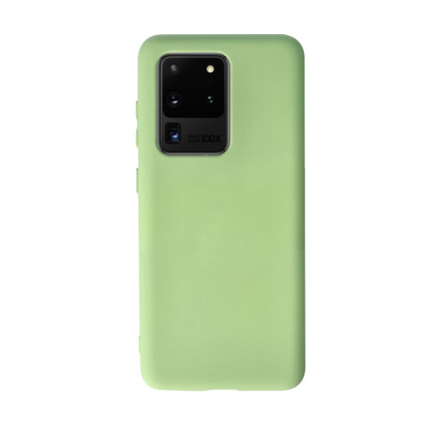 Husa Safe Flex compatibila cu Samsung Galaxy S20 Ultra, Comando Fonix, Design Slim flexibil, Interior captusit cu microfibra, Anti soc, Silicon moale, Textura cu finisaj mat, Antiaderent, Verde dechis