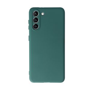 Husa Safe Flex compatibila cu Samsung Galaxy S21, Comando Fonix, Design Slim flexibil, Interior captusit cu microfibra, Anti soc, Silicon moale, Textura cu finisaj mat/fin, Antiaderent, Verde inchis