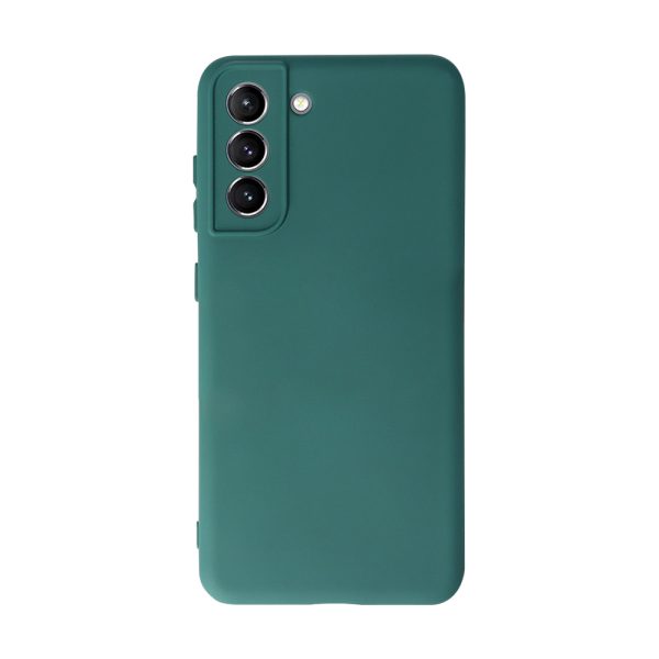 Husa Safe Flex compatibila cu Samsung Galaxy S21 FE, Comando Fonix, Design Slim flexibil, Interior captusit cu microfibra, Anti soc, Silicon moale, Textura cu finisaj mat/fin, Antiaderent, Verde inchis