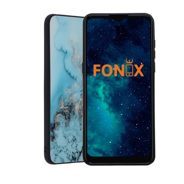 Husa Shine Comando compatibila cu IPhone 14 Plus, Fonix Frosting Texture, Ultra Slim, Antisoc, Rezistenta la impact, Albastru