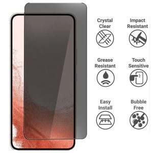 Folie Anti-Visual Hacking compatibila cu iPhone 16 Pro Max, Privacy Proof, Anti Blue Light, Anti Glare, Anti Amprente, Silicon MicroLouvre Regenerabil, Case Friendly - 2