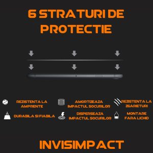 Folie InvisImpact compatibila cu Samsung Galaxy J6 Plus, Polimer siliconic, Adeziv premium, Montare usoara, Fara lichid, Regenerabila, Full Glue, Compatibila cu senzorul de amprenta, Case-Friendly - 6