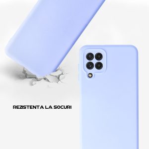 Husa Safe Flex compatibila cu Samsung Galaxy A22 4G, Comando Fonix, Design Slim flexibil, Interior captusit cu microfibra, Anti soc, Silicon moale, Textura cu finisaj mat, Antiaderent, Lila3