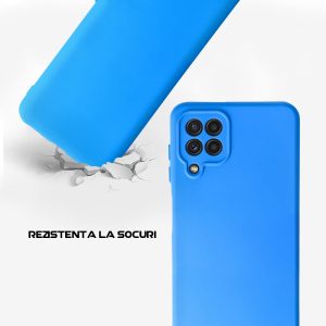 Husa Safe Flex compatibila cu Samsung Galaxy A22 4G, Comando Fonix, Design Slim flexibil, Interior captusit cu microfibra, Anti soc, Silicon moale, Textura cu finisaj mat, Antiaderent, Albastru roial3