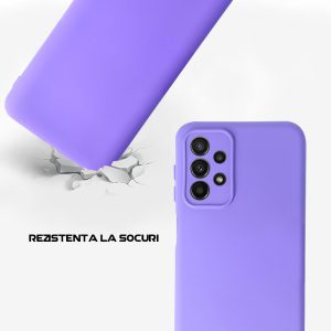 Husa Safe Flex compatibila cu Samsung Galaxy A23 4G, Comando Fonix, Design Slim flexibil, Interior captusit cu microfibra, Anti soc, Silicon moale, Textura cu finisaj mat, Antiaderent, Mov3