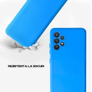 Husa Safe Flex compatibila cu Samsung Galaxy A32 4G, Comando Fonix, Design Slim flexibil, Interior captusit cu microfibra, Anti soc, Silicon moale, Textura cu finisaj mat, Antiaderent, Albastru roial3