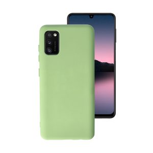 Husa Safe Flex compatibila cu Samsung Galaxy A41, Comando Fonix, Design Slim flexibil, Interior captusit cu microfibra, Anti soc, Silicon moale, Textura cu finisaj mat, Antiaderent, Verde deschis2