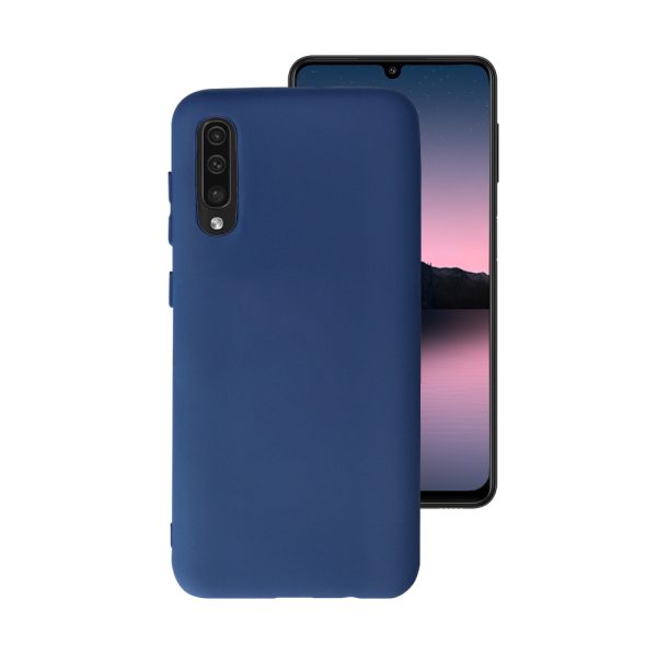 Husa Safe Flex compatibila cu Samsung Galaxy A50, Comando Fonix, Design Slim flexibil, Interior captusit cu microfibra, Anti soc, Silicon moale, Textura cu finisaj mat, Antiaderent, Albastru2