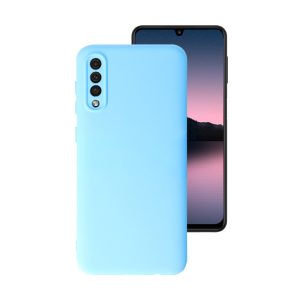 Husa Safe Flex compatibila cu Samsung Galaxy A50, Comando Fonix, Design Slim flexibil, Interior captusit cu microfibra, Anti soc, Silicon moale, Textura cu finisaj mat, Antiaderent, Albastru deschis2