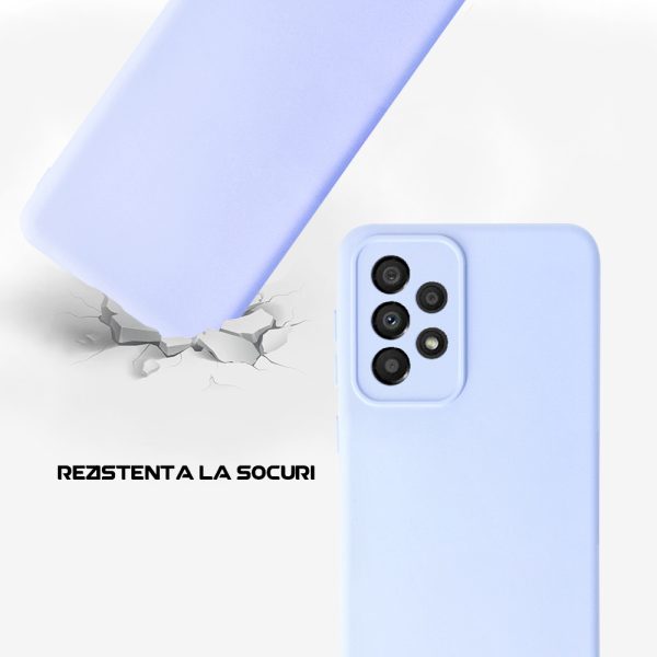 Husa Safe Flex compatibila cu Samsung Galaxy A53 5G, Comando Fonix, Design Slim flexibil, Interior captusit cu microfibra, Anti soc, Silicon moale, Textura cu finisaj mat, Antiaderent, Lila3