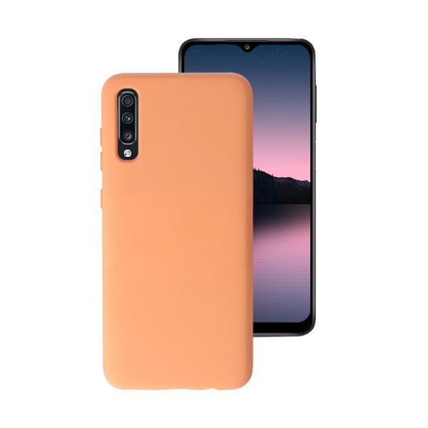 Husa Safe Flex compatibila cu Samsung Galaxy A70/ A70s, Comando Fonix, Design Slim flexibil, Interior captusit cu microfibra, Anti soc, Silicon moale, Textura cu finisaj mat, Antiaderent, Coral2