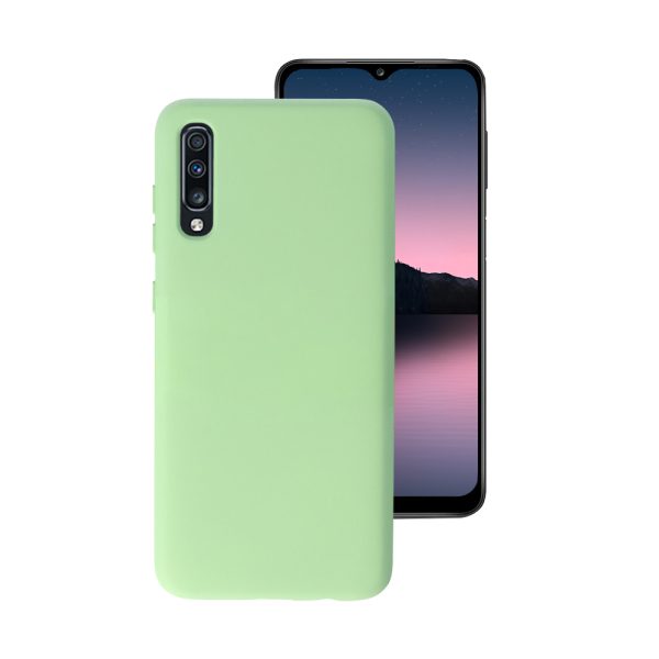 Husa Safe Flex compatibila cu Samsung Galaxy A70/ A70s, Comando Fonix, Design Slim flexibil, Interior captusit cu microfibra, Anti soc, Silicon moale, Textura cu finisaj mat, Antiaderent, Verde deschis2