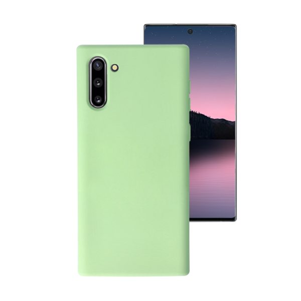 Husa Safe Flex compatibila cu Samsung Galaxy Note 10, Comando Fonix, Design Slim flexibil, Interior captusit cu microfibra, Anti soc, Silicon moale, Textura cu finisaj mat, Antiaderent, Verde deschis2