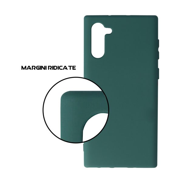 Husa Safe Flex compatibila cu Samsung Galaxy Note 10, Comando Fonix, Design Slim flexibil, Interior captusit cu microfibra, Anti soc, Silicon moale, Textura cu finisaj mat, Antiaderent, Verde inchis4