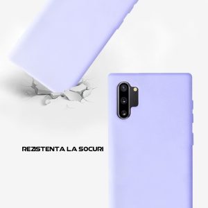 Husa Safe Flex compatibila cu Samsung Galaxy Note 10 Plus, Comando Fonix, Design Slim flexibil, Interior captusit cu microfibra, Anti soc, Silicon moale, Textura cu finisaj mat, Antiaderent, Lila3