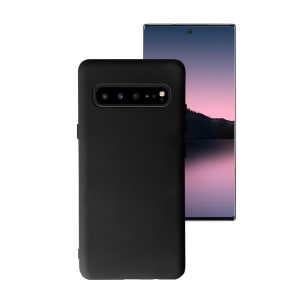 Husa Safe Flex compatibila cu Samsung Galaxy S10 5G, Comando Fonix, Design Slim flexibil, Interior captusit cu microfibra, Anti soc, Silicon moale, Textura cu finisaj mat, Antiaderent, Negru2