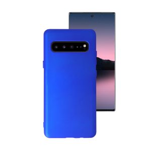 Husa Safe Flex compatibila cu Samsung Galaxy S10 5G, Comando Fonix, Design Slim flexibil, Interior captusit cu microfibra, Anti soc, Silicon moale, Textura cu finisaj mat, Antiaderent, Albastru electric2