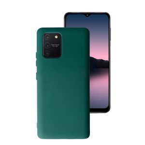 Husa Safe Flex compatibila cu Samsung Galaxy S10 Lite, Comando Fonix, Design Slim flexibil, Interior captusit cu microfibra, Anti soc, Silicon moale, Textura cu finisaj mat, Antiaderent, Verde inchis2