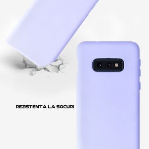 Husa Safe Flex compatibila cu Samsung Galaxy S10e, Comando Fonix, Design Slim flexibil, Interior captusit cu microfibra, Anti soc, Silicon moale, Textura cu finisaj mat, Antiaderent, Lila3