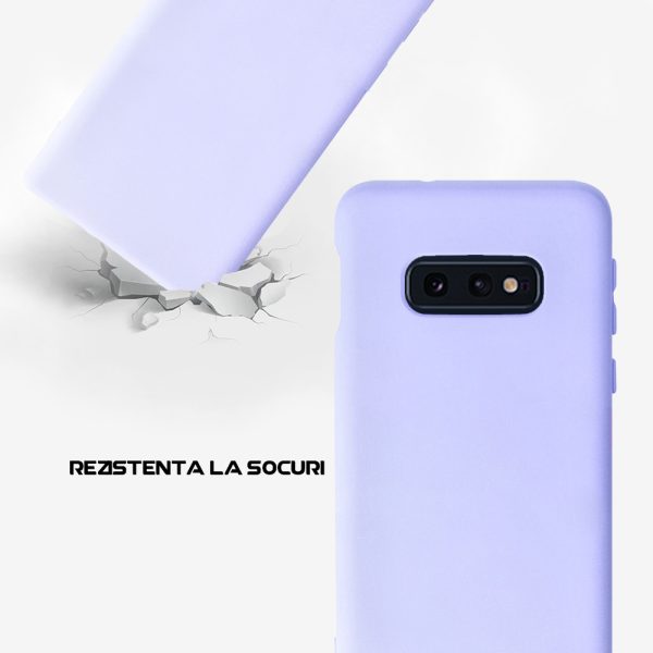 Husa Safe Flex compatibila cu Samsung Galaxy S10e, Comando Fonix, Design Slim flexibil, Interior captusit cu microfibra, Anti soc, Silicon moale, Textura cu finisaj mat, Antiaderent, Lila3