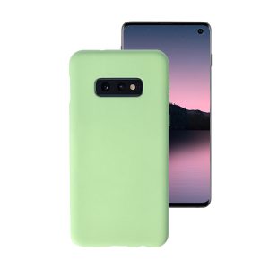 Husa Safe Flex compatibila cu Samsung Galaxy S10e, Comando Fonix, Design Slim flexibil, Interior captusit cu microfibra, Anti soc, Silicon moale, Textura cu finisaj mat, Antiaderent, Verde deschis2