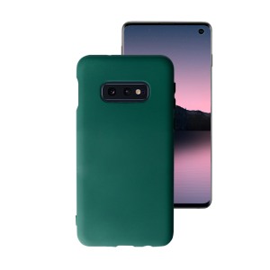 Husa Safe Flex compatibila cu Samsung Galaxy S10e, Comando Fonix, Design Slim flexibil, Interior captusit cu microfibra, Anti soc, Silicon moale, Textura cu finisaj mat, Antiaderent, Verde inchis2