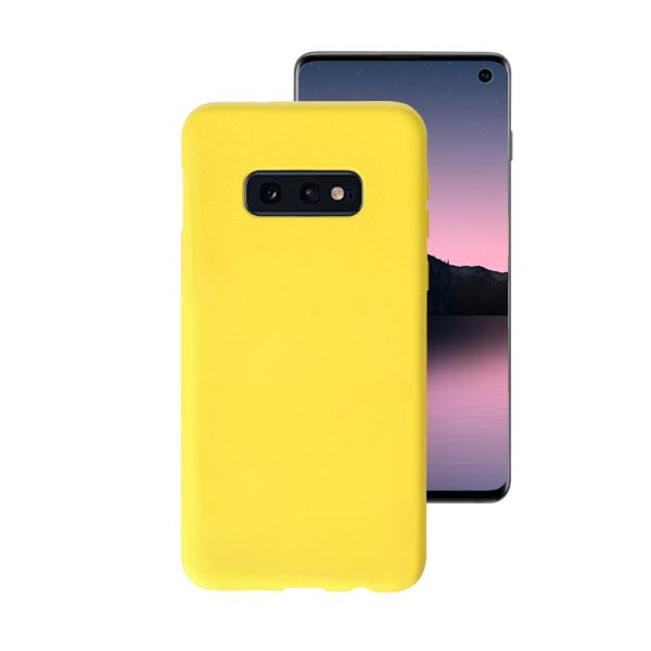 Husa Safe Flex compatibila cu Samsung Galaxy S10e, Comando Fonix, Design Slim flexibil, Interior captusit cu microfibra, Anti soc, Silicon moale, Textura cu finisaj mat, Antiaderent, Galben2