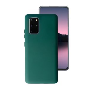 Husa Safe Flex compatibila cu Samsung Galaxy S20 Plus, Comando Fonix, Design Slim flexibil, Interior captusit cu microfibra, Anti soc, Silicon moale, Textura cu finisaj mat, Antiaderent, Verde inchis2