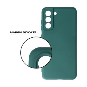 Husa Safe Flex compatibila cu Samsung Galaxy S21 FE, Comando Fonix, Design Slim flexibil, Interior captusit cu microfibra, Anti soc, Silicon moale, Textura cu finisaj mat/fin, Antiaderent, Verde inchis4