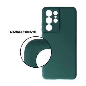 Husa Safe Flex compatibila cu Samsung Galaxy S21 Ultra, Comando Fonix, Design Slim flexibil, Interior captusit cu microfibra, Anti soc, Silicon moale, Textura cu finisaj mat/fin, Antiaderent, Verde inchis4