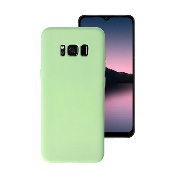 Husa Safe Flex compatibila cu Samsung Galaxy S8, Comando Fonix, Design Slim flexibil, Interior captusit cu microfibra, Anti soc, Silicon moale, Textura cu finisaj mat/fin, Antiaderent, Verde deschis2