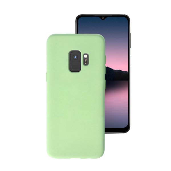 Husa Safe Flex compatibila cu Samsung Galaxy S9, Comando Fonix, Design Slim flexibil, Interior captusit cu microfibra, Anti soc, Silicon moale, Textura cu finisaj mat/fin, Antiaderent, Verde deschis2