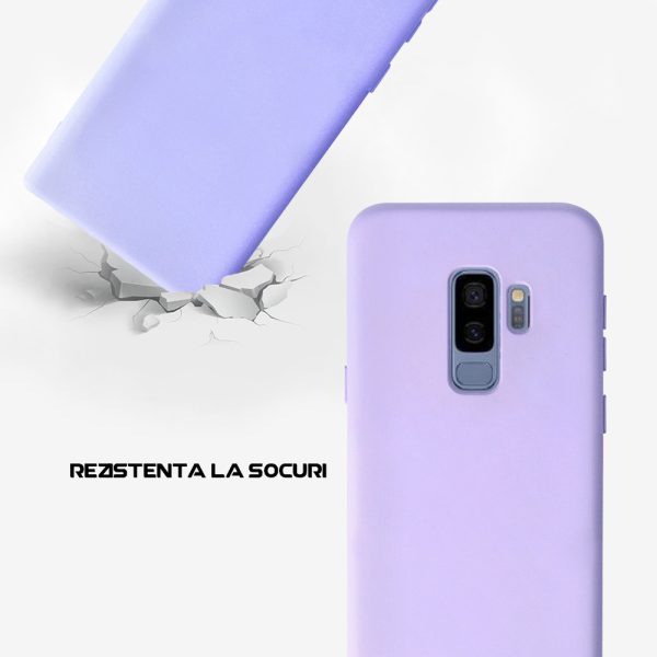 Husa Safe Flex compatibila cu Samsung Galaxy S9 Plus, Comando Fonix, Design Slim flexibil, Interior captusit cu microfibra, Anti shock, Silicon moale, Textura cu finisaj mat/fin, Antiaderent, Lila3