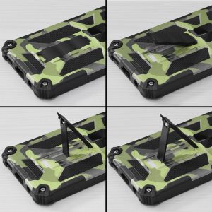 Husa Blaze Armor compatibila cu Samsung Galaxy S23 Ultra, Prevazuta cu suport auto magnetic si stand, Antisoc, Design dublu stratificat, Protectie la standarde militare, Comando Bumpy Shield, Army4