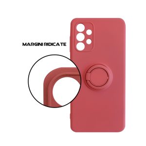 Husa Safe Flex Ring compatibila cu Samsung Galaxy A72, Interior microfibra, Design mat, Inel magnetic de prindere/Rotativ 360, Anti shock, Silicon moale, Textura cu finisaj mat/fin, Antiaderent, Rosu4