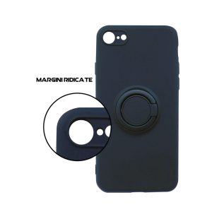 Husa Safe Flex Ring compatibila cu iPhone 7 / 8, Interior microfibra, Design mat, Inel magnetic de prindere/Rotativ 360, Anti shock, Silicon moale, Textura cu finisaj mat/fin, Antiaderent, Albastru4