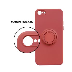 Husa Safe Flex Ring compatibila cu iPhone 7 / 8, Interior microfibra, Design mat, Inel magnetic de prindere/Rotativ 360, Anti shock, Silicon moale, Textura cu finisaj mat/fin, Antiaderent, Rosu4