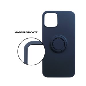 Husa Safe Flex Ring compatibila cu iPhone 12 Mini, Interior microfibra, Design mat, Inel magnetic de prindere/Rotativ 360, Anti shock, Silicon moale, Textura cu finisaj mat/fin, Antiaderent, Albastru4