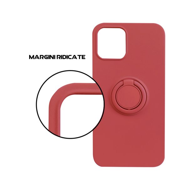 Husa Safe Flex Ring compatibila cu iPhone 12 Mini, Interior microfibra, Design mat, Inel magnetic de prindere/Rotativ 360, Anti shock, Silicon moale, Textura cu finisaj mat/fin, Antiaderent, Rosu4