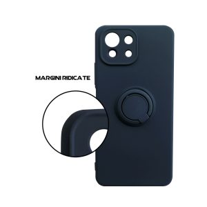 Husa Safe Flex Ring compatibila cu Xiaomi MI 11 Lite, Interior microfibra, Design mat, Inel magnetic de prindere/Rotativ 360, Anti shock, Silicon moale, Textura cu finisaj mat/fin, Antiaderent, Albastru4